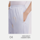 Drei Kanonen Frühling und Sommer dünne Pyjama-Hosen für Frauen 100% reine Baumwollhose mit mittlerer Hose, kariert mit Taschenkordelschnur, Wasserblau Mond-12041 m
