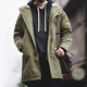 Maden workwear American retro M51 fishtail windbreaker military coat parka clover cotton jacket mid-length jacket hooded men military green (slim fit) M