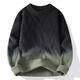 Dragon Peach Gradientenfarbe runder Nackenpullover Herbst und Winter plus Fleece Dicked Drahtkleidung Teenager Junior High School Halten warm warm M6625 Schwarz [runder Hals] [95-115jin [Jin gleich 0,5 kg]] l