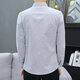 2025 New Inch Shirt Herrenhemd Casual Spring und Herbst Herren schlanker Körperkörper koreanischer Stil Trendy Plaid Business Langarmed Shirt Storm Online 9909 Gray L.