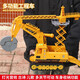 Vergangenes Baggerspielzeug für Kinder Schneidemaschine Bagger Crane Engineering Vehicle Set Little Boy Verschiedene Legierungsautos großer Ingenieurfahrzeuge mit Heben und 6 Alloy Engineering Projects