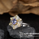 Shien natural tanzanite ring women's ruby ring citrine garnet ring sterling silver inlaid gemstone open ring tanzanite opening adjustable
