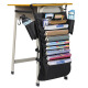 New desk student book hanging bag desk hanging bag high school book storage bag book stand hanging bag M6210-black [5] thickened - without back bag