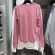Nike (Nike) T-shirt à manches longues 2025 Spring Nouvelles vêtements de sport Running Fitness Training Round Base Shirt Casual Top Fn2802-699 Pink XL