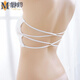 Min Ting lace edge cross-strap transvestite tube top with breast pads women's underwear one-piece cd bra men's large size black L