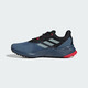 Adidas men's shoes 2025 summer TERREX outdoor hiking shoes hiking shoes running shoes low top cross-country casual sports shoes IH3880 Miracle Blue Gray 44