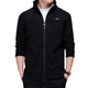 
JEEP SPIRIT Jeep Sweater Men's Jacket Stand Collar Solid Color Spring and Autumn Thick Embroidered Straight Loose Business Top Fleece Military Green 9902 100-120Jin[Jin equals 0.5 kg] M