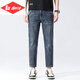 Lee Dprre Autumn Nine-Point Jeans para hombres sueltos rectos 2025 Spring y otoño Nuevos pantalones delgados de microconelato de Fit Casual Slim para hombres [Selección de calidad-A9720] 28