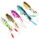 OEMG Cebo de pulpo de plomo con cebo de calamar de doble gancho 15 cm60g Barco de pesca en mar Bait de pesca simulada cebo falso de aguas suaves A1047# plomo 15 cm Cebo de pulpo