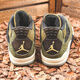 Nike Air Jordan 4 AJ4 Military Green Wear-Retro-top Retro Basketball Shoes FB9927-200 FB9928-200 35,5