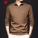 Pierre Cardin Camiseta de manga larga para hombres de primavera y otoño de la primavera y otoñal.