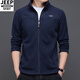 
JEEP SPIRIT Jeep Sweater Men's Jacket Stand Collar Solid Color Spring and Autumn Thick Embroidered Straight Loose Business Top Fleece Military Green 9902 100-120Jin[Jin equals 0.5 kg] M