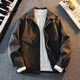 Woodpecker's new Maillard style American retro leather jacket for men 2025 new handsome loose pu lapel jacket coffee color XL