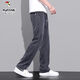 
Woodpecker wide-leg casual pants for men's summer thin ice silk loose jeans American fashion brand straight Woodpecker-1050-blue 2XL