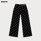 SMFK Cross Classic Wide-Leg Jeans rétro Retro lâche décontracté et polyvalent Xu Jingyun même style PD005BJ / BG / LG / CW Black Garden M