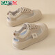 Katile crocodile women's shoes for summer breathable big toe shoes mesh hollow sports and casual shoes for women 1584 Khaki 38