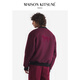 Maison Kitsune男女同款秋冬甄礼手写体系列羊毛混纺休闲外套 P677【安可拉红】 L
