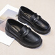 Belle Soft Leather Small Size Женская обувь 313233 Single Thote Single Spens и осень -новый стиль без шлифования ног 33 Работа 34 без усталых ног Loafer маленькие кожаные туфли черные [679 ремней] 32