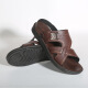 
New summer sandals for men's outdoor beach shoes, anti-slip soft sole outdoor two-purpose sandals waterproof casual shoes, brown Ou689 upgraded model 40 [only one size smaller]