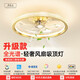 XMSJ lighting fan light ceiling fan light master bedroom room ceiling light new style restaurant fan with lamp 12004 gold + white 55CM