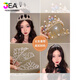 Jea.Pie2025 New Crown Headwear Adult Bride Wedding Rhinestone Headband Female Princess Headband Eighteenth Year Old Coming of Age Ceremony 12# Pink Rhinestone Crown