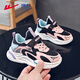 Warrior Children's Shoes Girls' Shoes Spring and Autumn Mesh Breathable Children's Sports Shoes WZ(CL)-0970 Black/Pink/Month 35