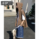 JEEP SPIRIT吉普日系潮流速干马甲男款夏季工装背心宽松连帽叠穿无袖外套 黑色 L