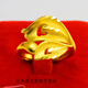 DOMEN yellow I gold ring women's pure gold peacock phoenix feather luxury wedding jewelry 0.15 boutique version