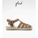 Fed Roman Sandals Summer Nouvelles chaussures pour femmes authentique en cuir rétro Retro Traité Sandales Hollow R0612-YAB718 BRORN 39