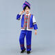 Jiepingya Vêtements ethniques minoritaires Guangxi 3 mars Enfants Zhuang Dance Jirt Girls and Girls 56 Boys Clothing Femmes 9898 Red Girls Suit avec une petite coiffure 110 cm Collection et Priorité d'achat