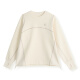 Yunshang Life [Tu Bai] contrasting color Hasselbladder pullover sweatshirt 2025 spring slim top for women V9767 rice apricot color XL (recommended 130-145 Jin [Jin equals 0.5 kg])