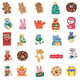 100 Korean dailylike rabbit stickers ins style cartoon Korean style high-looking bear handbook mobile phone case DIY decorative stickers Korean dailylike small stickers 100 pieces