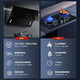 German and Italian range hood for household use, side-sucking frequency conversion range hood, 1200pa static pressure 24 air volume, large suction, wave hand intelligent control and one-click self-cleaning [Smoke and stove linkage package] 856A+728T natural gas