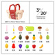 Mobee Fruit Cut Toys Ensemble de légumes pour enfants peut mâcher un cadeau d'anniversaire de fille de pomme époustouflée