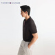 TOMMY HILFIGER breathable and comfortable spring and summer men's pique mesh contrast placket business casual short-sleeved T-shirt POLO obsidian black BDS M (recommended 135-150Jin Jin equals 0.5kg)