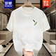 T-shirt à manches à manches courtes de Romon Summer Marque de mode mince de vêtements imprimés décontractés T-shirt en coton épais de coton lourd pour hommes [petite photo sur le côté gauche K1098 Small Feather 2xl Recommandée 160-180jin [Jin est égal à 0,5 kg]