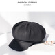 Meridian beret women's hat spring and autumn women's octagonal hat showing face small versatile painter's hat duck hat women's octagonal hat black uniform