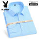 Playboy (playboy) chemise de chemise blanche à manches longues masculine