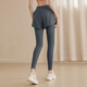 Victoria Traveller Yoga Hosen Frauen Fitnesshosen laufen schnelle Trockensporthosen hoher Taille gefälschte zweiteilige Anti-Awkward-enge Hose grau l