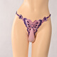 Sexy thong sexy underwear lace embroidery temptation butterfly low waist large size men's JJ set Feitian set-opening green (150-200Jin Jin equals 0.5 kg)
