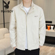 Playboy Men's Jacket 2025 New Youth Casual Versatile Thin Jacket Spring and Autumn Trendy Brand Wear Handsome and Trendy Khaki 2XL 145-165Jin Jin is equal to 0.5 kg