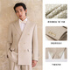 Guillomont double-breasted suit men's suit champagne color high-end suit business formal wear spring groom wedding dress suit top + pants champagne color 46