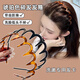 Likashi high skull wavy hairband headband women's face wash hairpin non-slip high-value bangs hairpin headband hairpin C1-black hairband