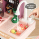 Kakabele Juguetes de cocina para niños Niñas 3-6 años jugando simulación Simulación de la cocina Lavado de platos súper grande Día de los días