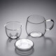Quandu glass tea cup, tea set, office cup, drinking tea cup, green tea cup with filter liner, tea cup, glass water cup, tea cup QD01 (380ML)