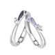 VAN OCEAN ANNORA925 silver dream planet pair ring bestie couple ring a pair of men and women ins trendy style purple pair of planet bestie rings (adjustable)