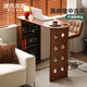 Genji hölzerne Massivholz Bar Tisch Restaurant mittelstil hochrangiger Tisch Haushalt kleiner Apartment-Partitionschrank Retro-Aufbewahrungsschrank 1,2 m Bar (1200*500*1050 mm)