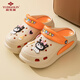 Yu Zhaolin (Yuzhaolin) Lochschuhe für Frauen Sanrio Echt genehmigte dick-beheizte Höhe-verstärkte Hausschuhe YE684 Orange 37/38