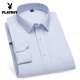 Playboy Frühlings- und Herbst-Herren-Plaid Langarm Shirt Professionelles Baumwollhemd Business Casual Elasticaling Falten Anti-Falten-Arbeitskleidung 6629 38
