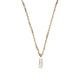 Kechu 18K gold au750 natural single trapezoid diamond pendant necklace women's clavicle chain jewelry 18k gold cultivated diamond pre-sale about 5-8 days